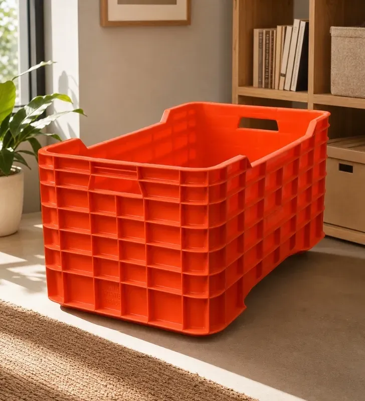 Caja Gigante Cerrada Naranja Europlast – Carga 75 kg