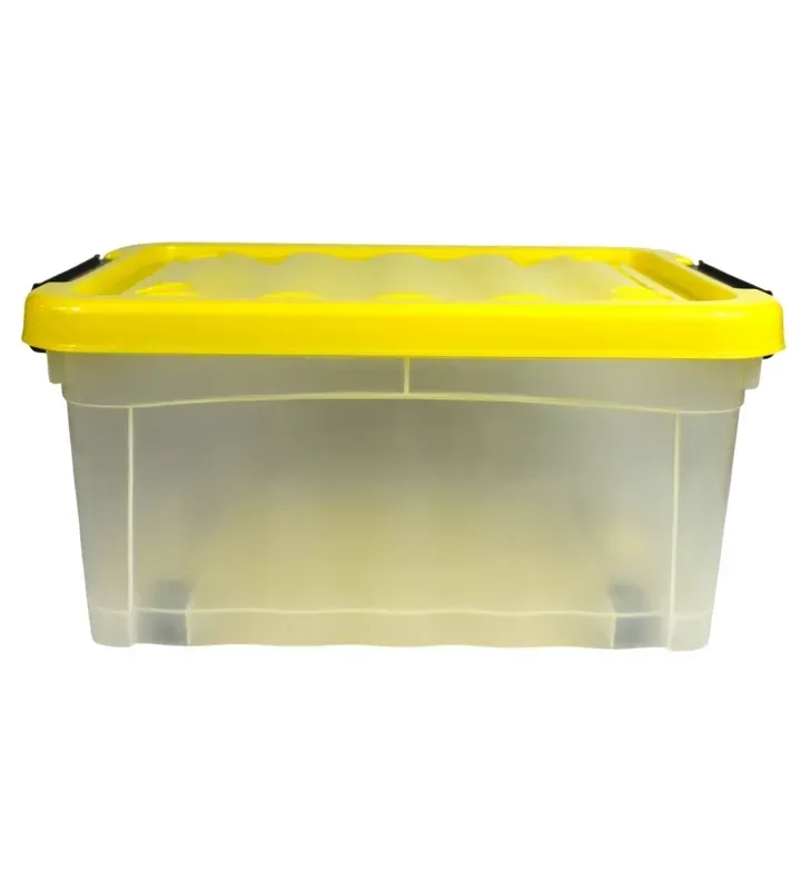 Caja Diego Natural Europlast 15L – Con Tapa, Broches y Ruedas
