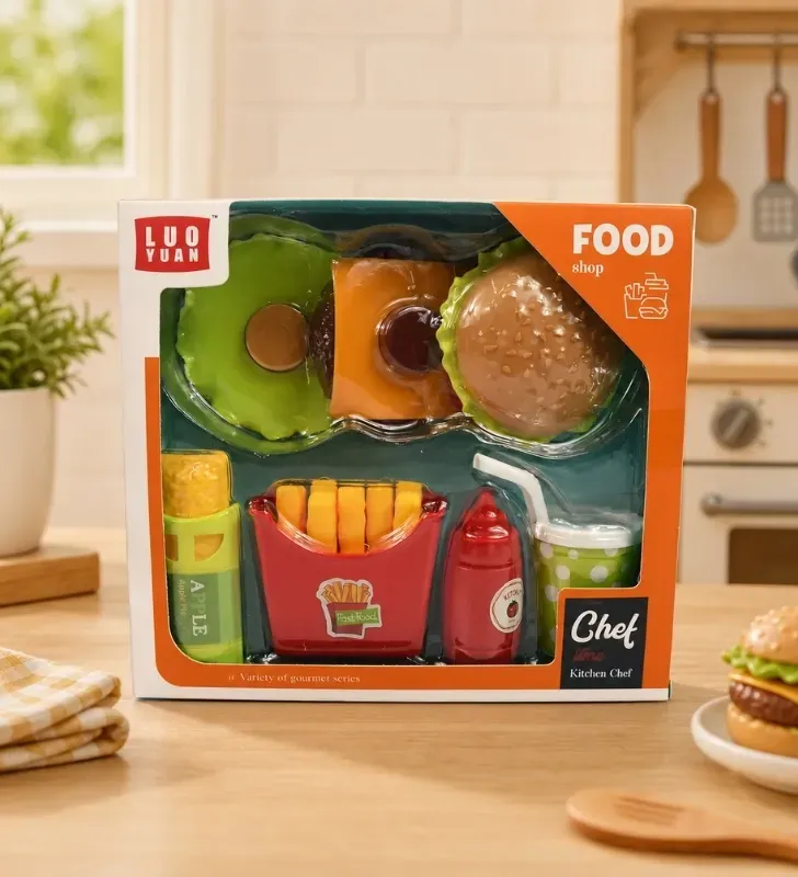 Juego de Cocina Fast Food Yudha 8909C – Hamburguesa y Accesorios