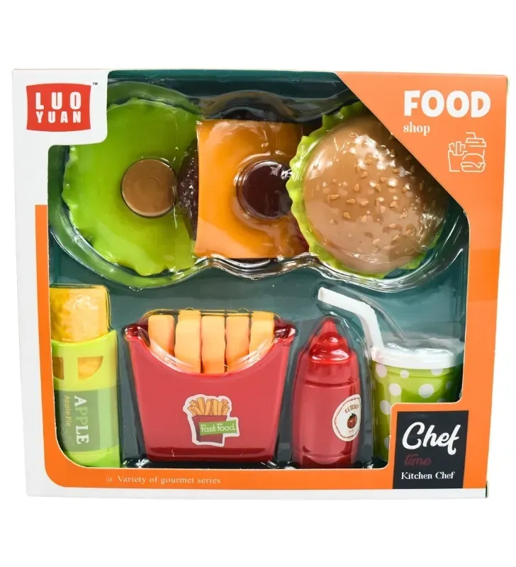 Juego de Cocina Fast Food Yudha 8909C – Hamburguesa y Accesorios