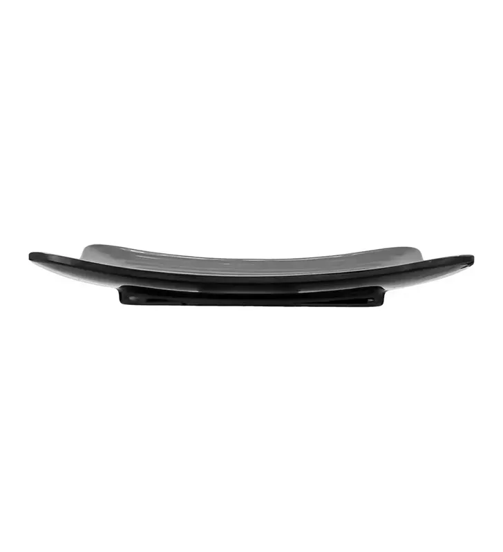 Plato cuadrado melamina negra 30.5 cm – Square Relieve