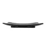 Plato cuadrado melamina negra 30.5 cm – Square Relieve