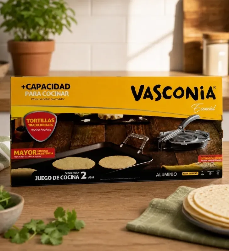 Set Plancha y Tortillero Vasconia 01991 – Calidad Tradicional