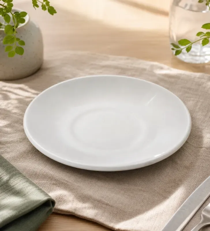 Plato para Café Ánfora Pullman 15 cm – Blanco Polar Profesional
