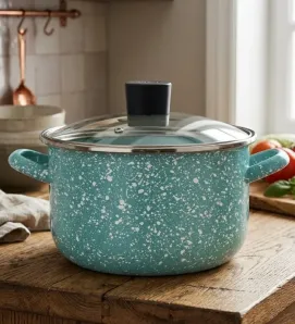 Olla Euro 20 Cinsa Jade Menta Granito – 3.8L Acero Vitrificado