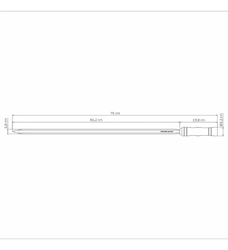 Pincho para Asado Tramontina 75cm – Acero Inoxidable y Madera