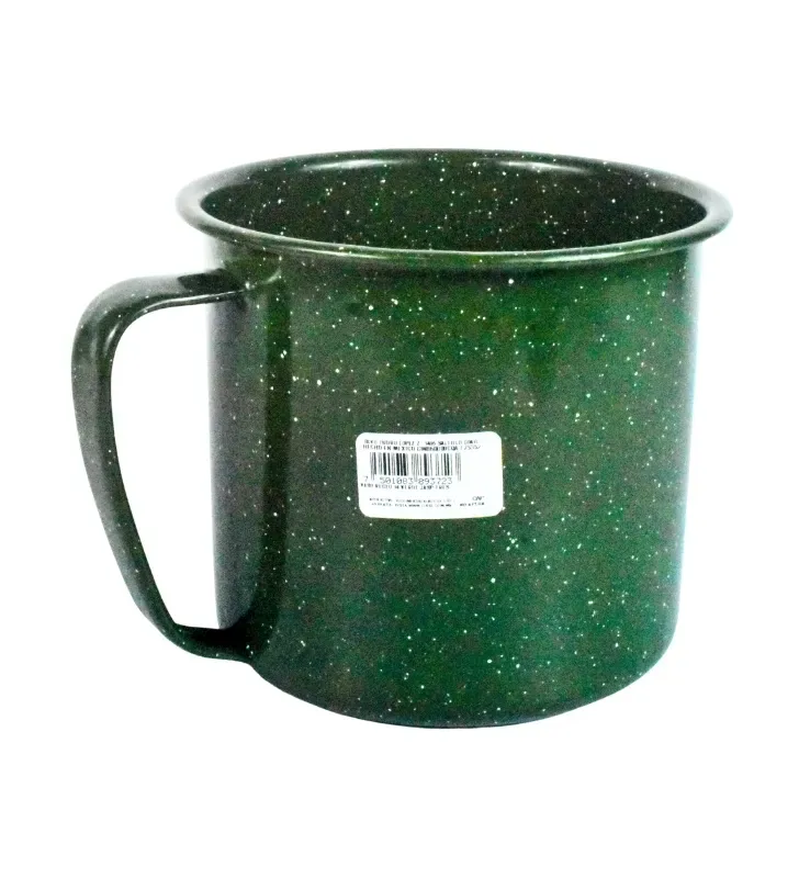 Vaso Recto 14 Cinsa Verde Jaspeado – 2 Litros Acero Vitrificado