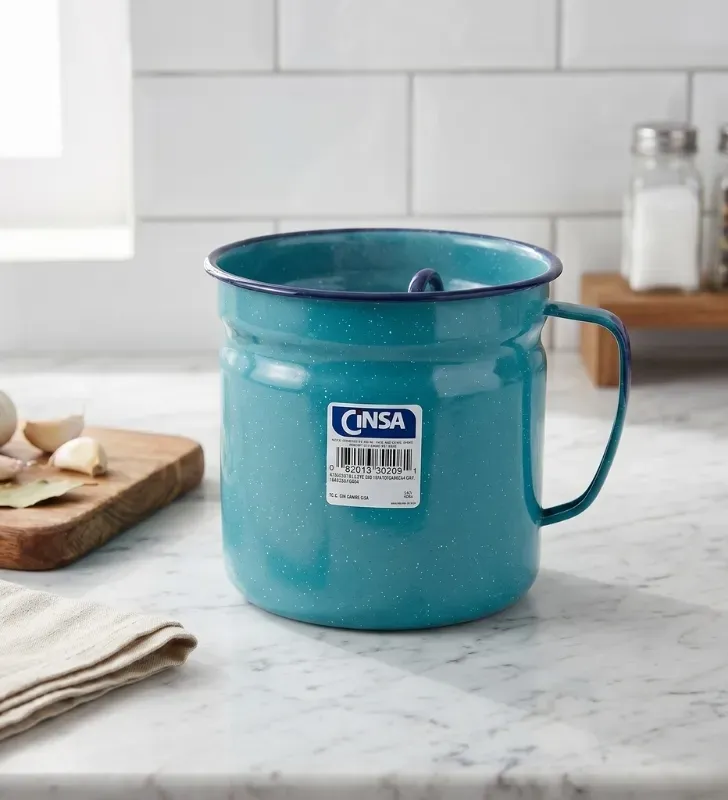 Hervidor Recto 18 Cinsa Azul Turquesa – 4 Litros Acero Vitrificado