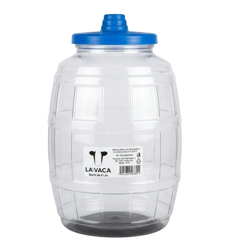 Barril de Plástico 8L Plásticos La Vaca – Contenedor de Bebidas B8L