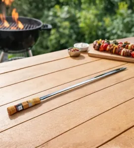 Pincho para Asado Tramontina 75cm – Acero Inoxidable y Madera