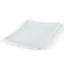 Plato square melamina blanca 27 cm – Relieve elegante