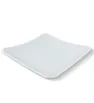 Plato square melamina blanca 27 cm – Relieve elegante