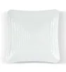 Plato square melamina blanca 27 cm – Relieve elegante