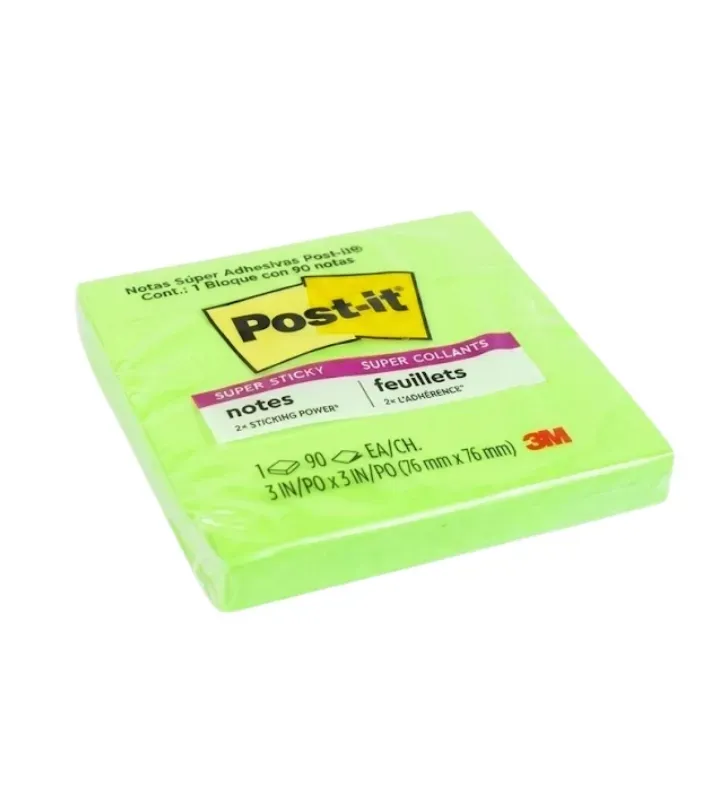 Notas Superadhesivas Post-it® 6939-7 – 3x3 Verde Lima