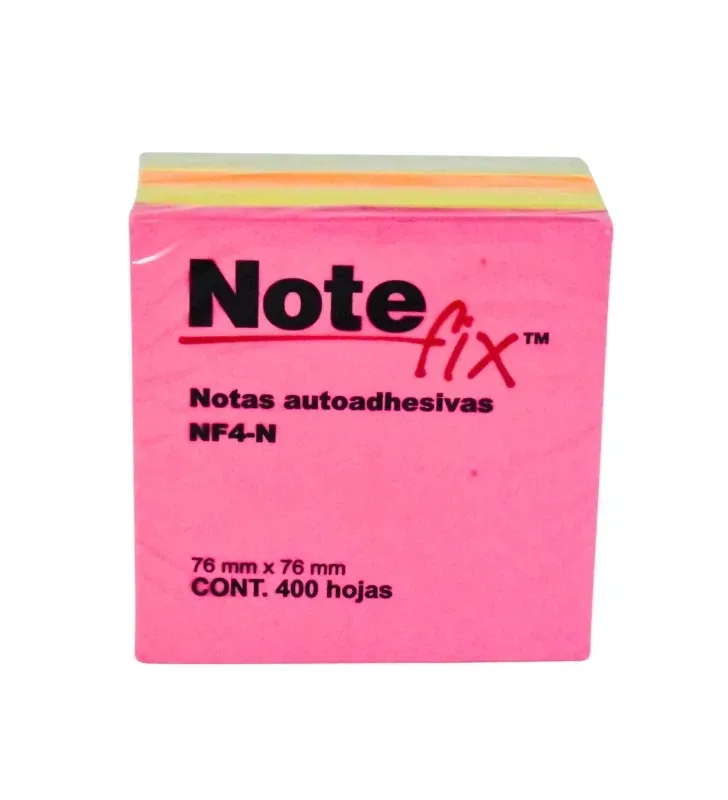 Notas Not Fix Neón 3M 7233-9 – 400 Hojas Reposicionables