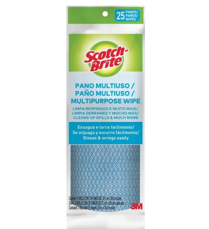 Paño Azul en Rollo Scotch-Brite™ 9648-6 – 25 Paños Lavables