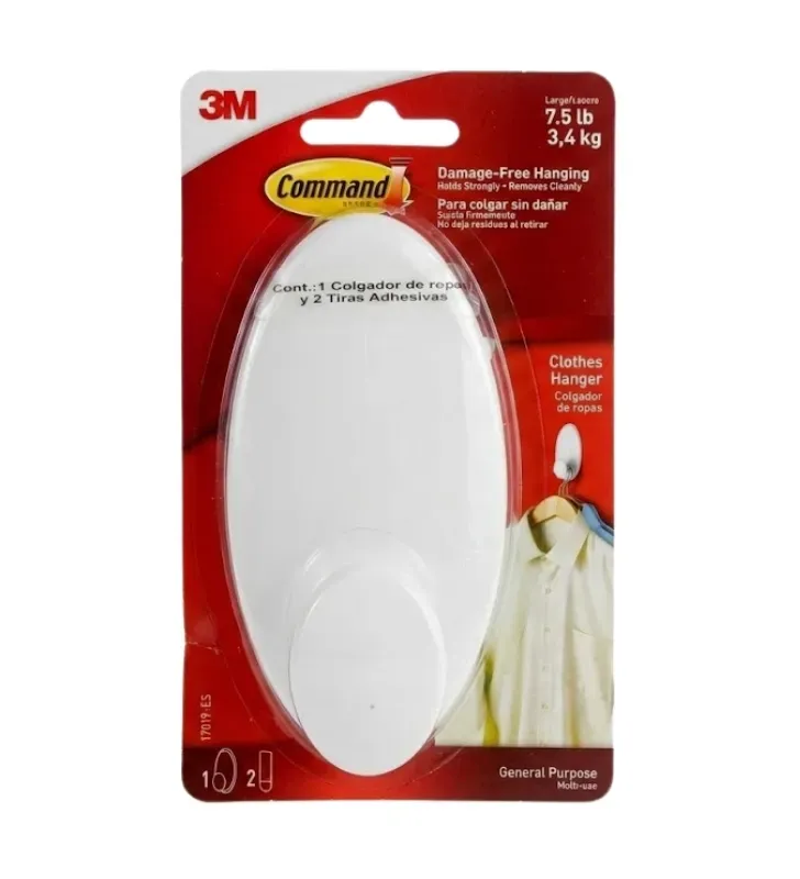 Colgador de Ropa Command™ 17019-ES – Carga 3 - 4 kg sin Daños