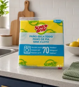 Paño Seca Todo Scotch-Brite™ 9266-9 – 3 pzas Amarillo