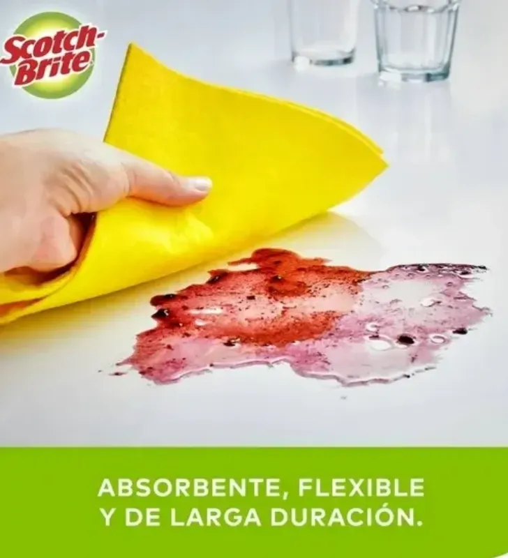 Paño Seca Todo Scotch-Brite™ 9266-9 – 3 pzas Amarillo
