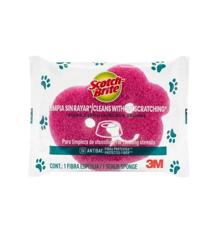 Esponja Scotch-Brite™ Cero Rayas Mascota – Limpieza Antibacterial