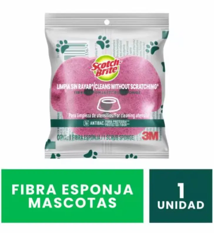Esponja Scotch-Brite™ Cero Rayas Mascota – Limpieza Antibacterial