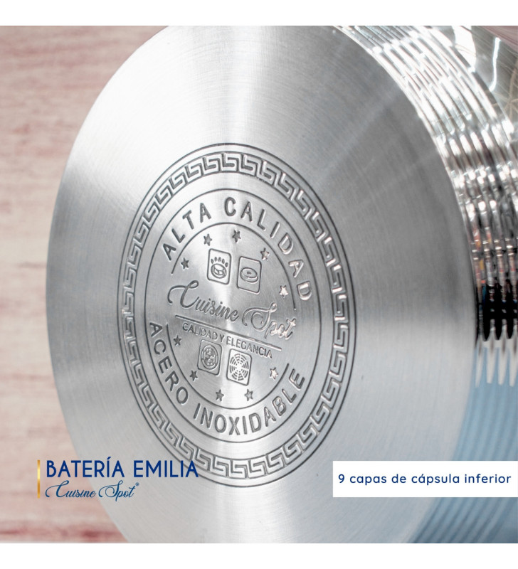 Batería de Cocina Emilia Cuisine Spot – Acero Inoxidable