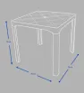 Mesa Plástica Exterior Forte Primera Blanca Duna | Soporta 150kg