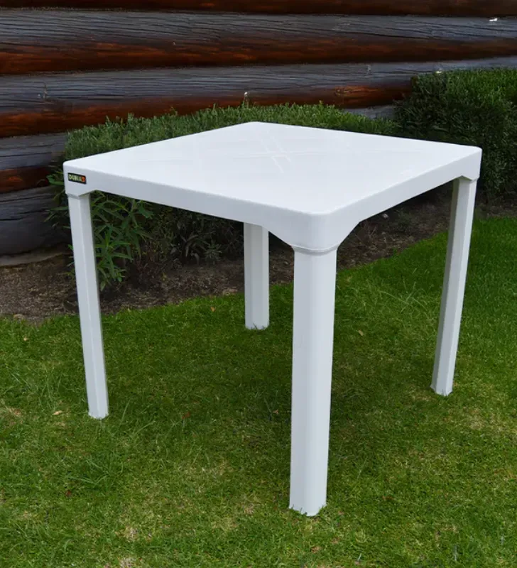 Mesa Plástica Exterior Forte Primera Blanca Duna | Soporta 150kg
