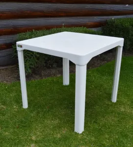 Mesa Plástica Exterior Forte Primera Blanca Duna | Soporta 150kg