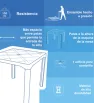Mesa Plástica Exterior Forte Primera Blanca Duna | Soporta 150kg