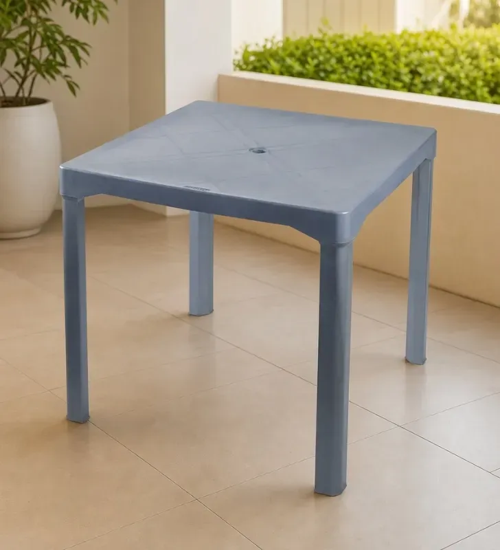 Mesa Plástica Exterior Forte Gris Duna | Ideal para Jardín y Eventos