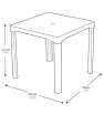 Mesa Plástica Exterior Forte Gris Duna | Ideal para Jardín y Eventos