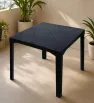 Mesa Plástica Exterior Forte Negro Duna | Capacidad 4 Personas