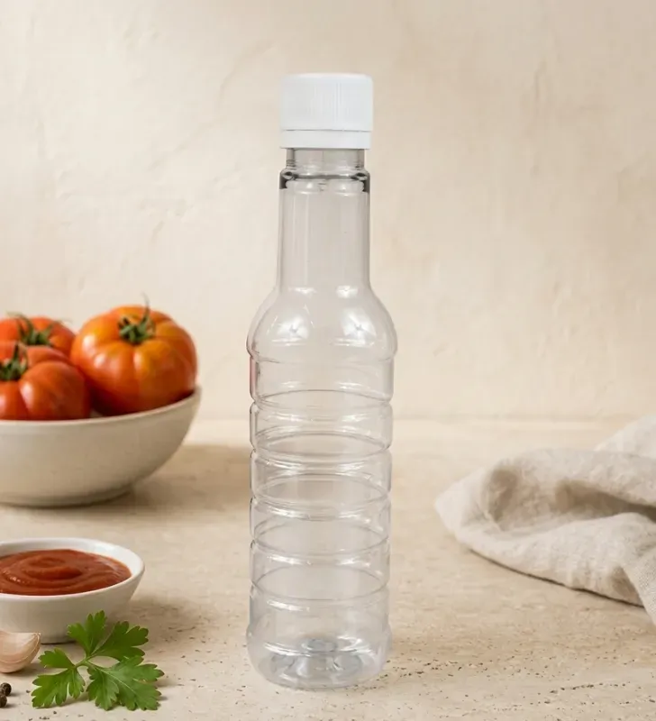 Botella Salsera PET Cristal 150ml con Cintura Plastika – LB1B009