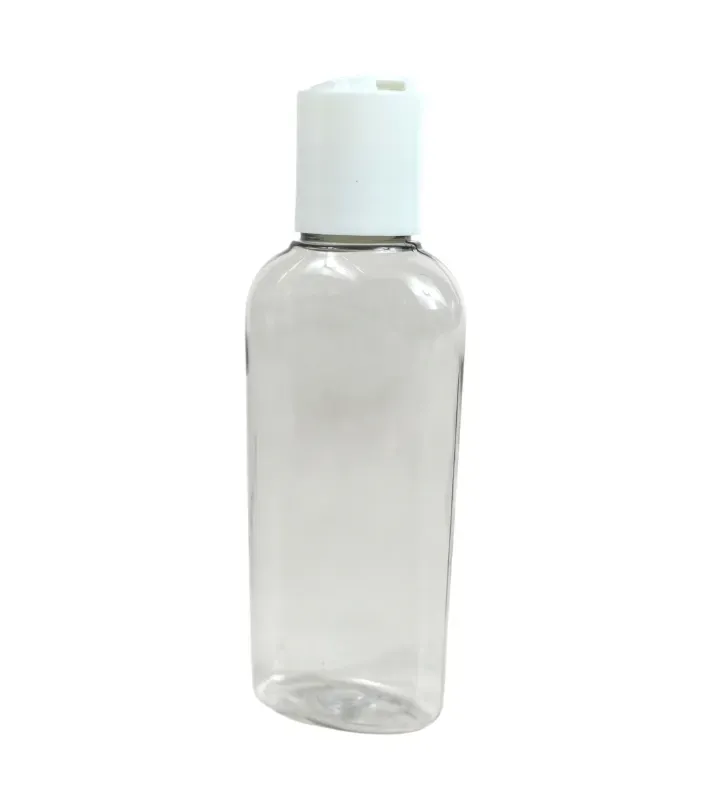 Botella Oval PET Cristal 60ml Tapa Disc-Top Plastika – LB1B036