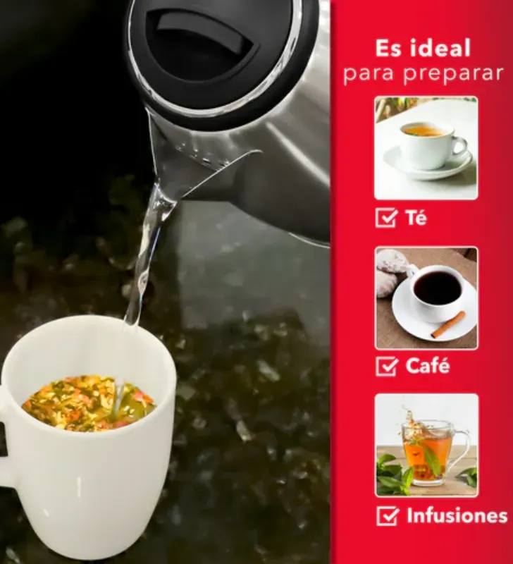 Tetera Eléctrica de Acero Inoxidable 2L RCA – RC-180GB01