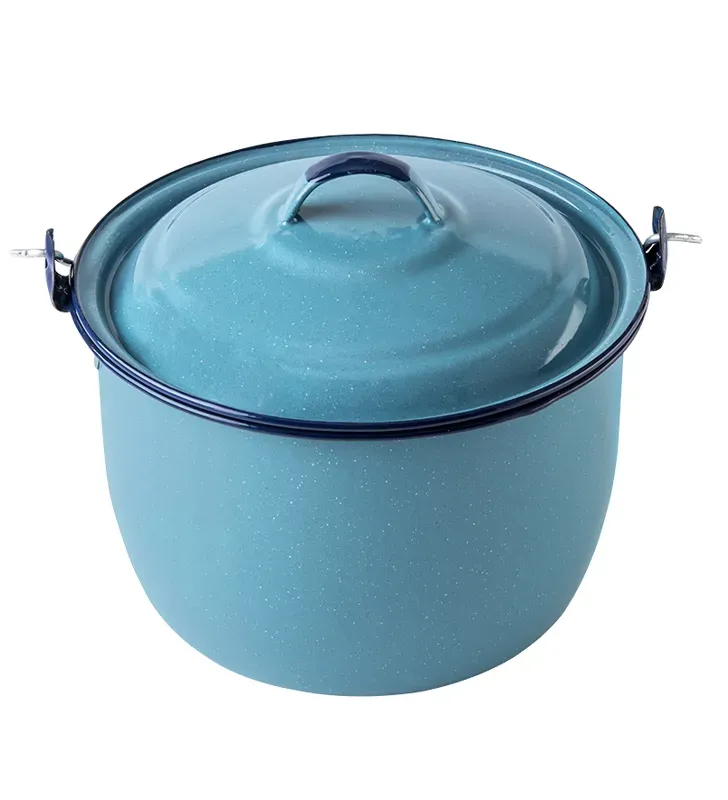 Olla convexa peltre Cinsa No. 20 (4.1 L) turquesa – con tapa