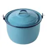 Olla convexa peltre Cinsa No. 20 (4.1 L) turquesa – con tapa