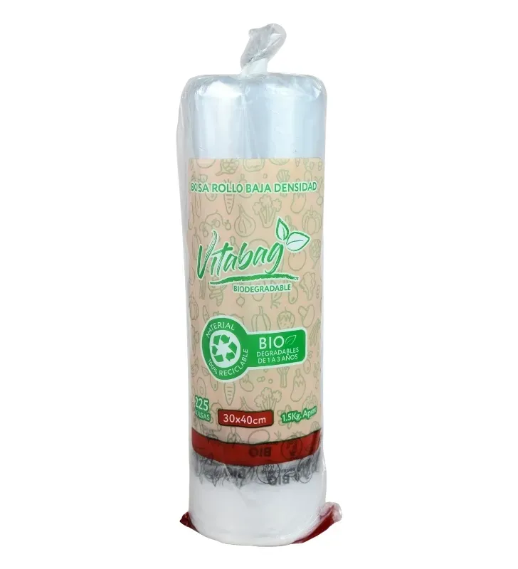 Rollo Bolsa Plástica Transparente Eco 30x40cm Anguiplast 225 Pzas