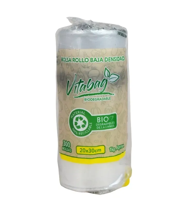 Rollo Bolsa Plástica Transparente Eco 20x30cm Anguiplast 300 Pzas