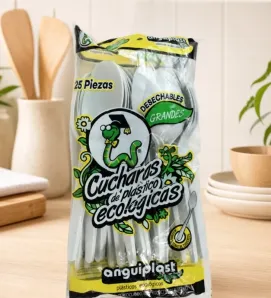 Cuchara Grande Blanca Desechable Anguiplast 25 Pzas – PT024016