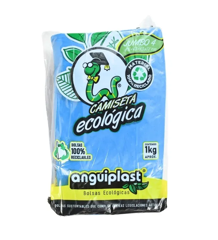 Bolsa Plástica Camiseta Eco Jumbo No.4 Anguiplast – PT003014