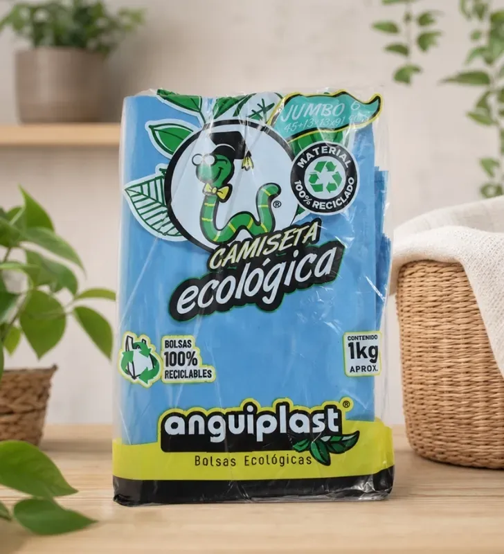 Bolsa Plástica Camiseta Eco Jumbo No.6 Anguiplast – PT003016