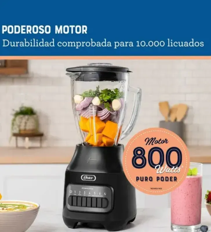 Licuadora Oster 6 Velocidades Vaso Vidrio 800W – 2174280