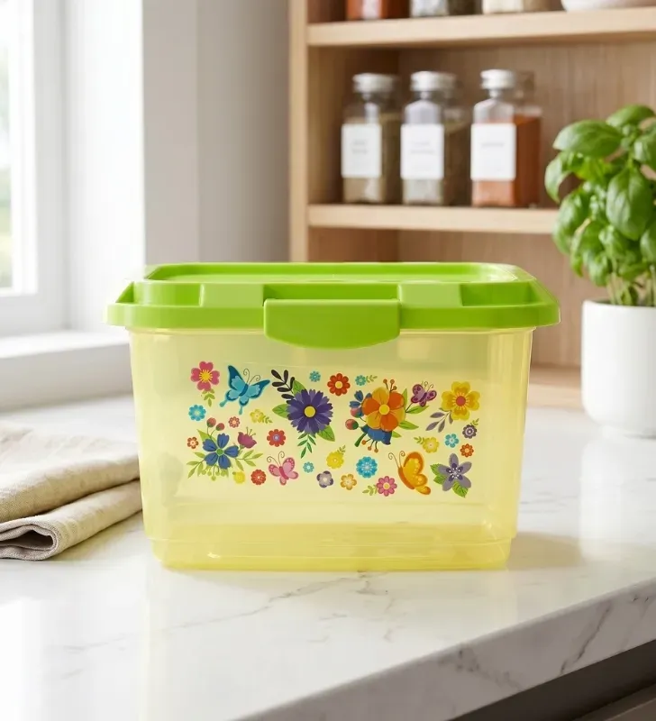 Recipiente Plástico Cuadrado Milán 2L Plastiapan Broche