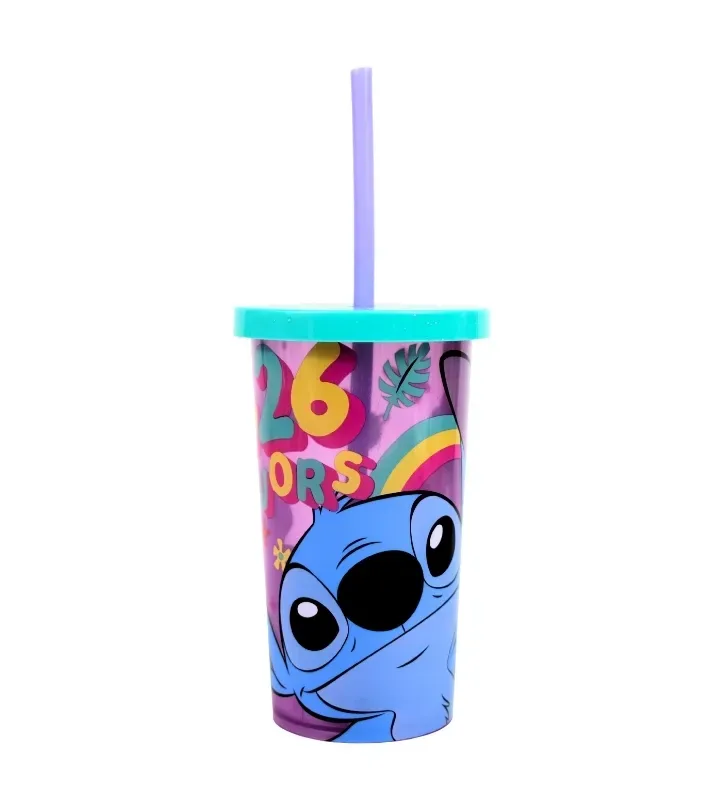 Vaso Glitter con Popote Disney Stitch Andromeda – 80982-1