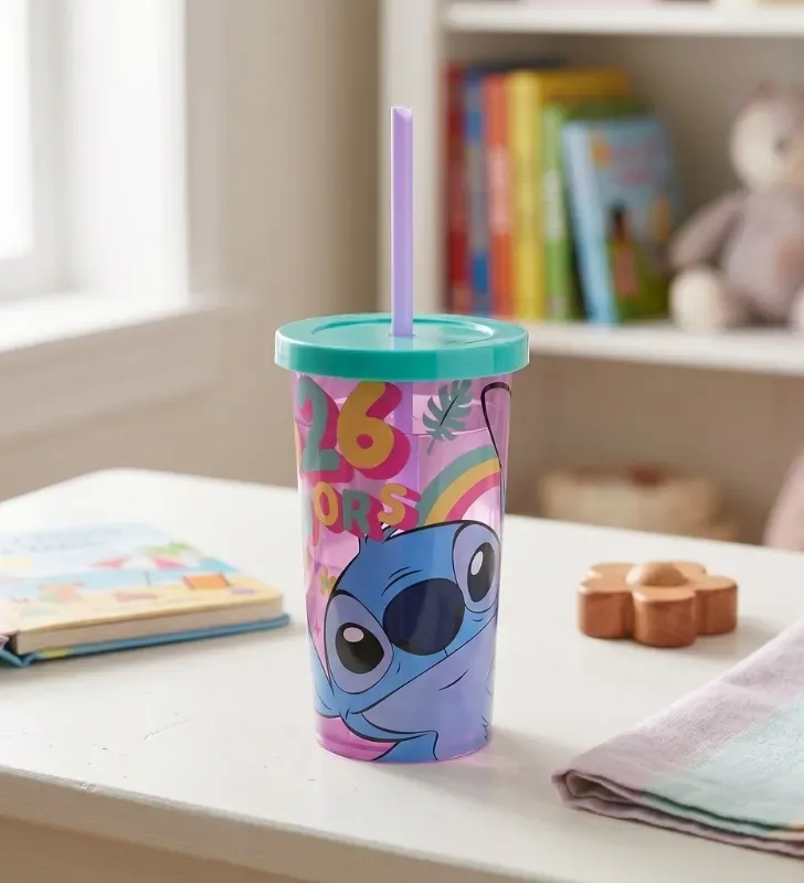 Vaso Glitter con Popote Disney Stitch Andromeda – 80982-1