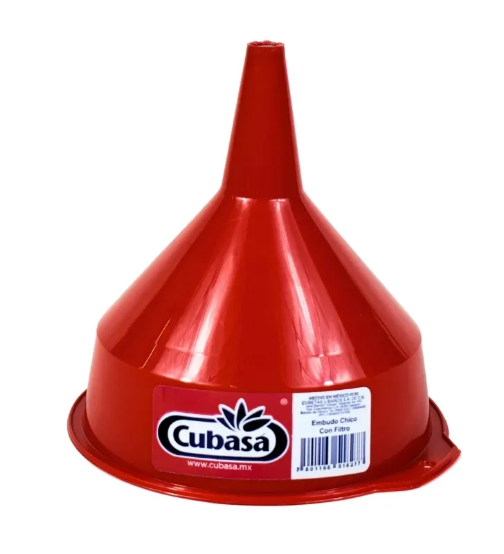 Embudo Chico Plástico con Filtro Rojo 0.60L Cubasa – 1827