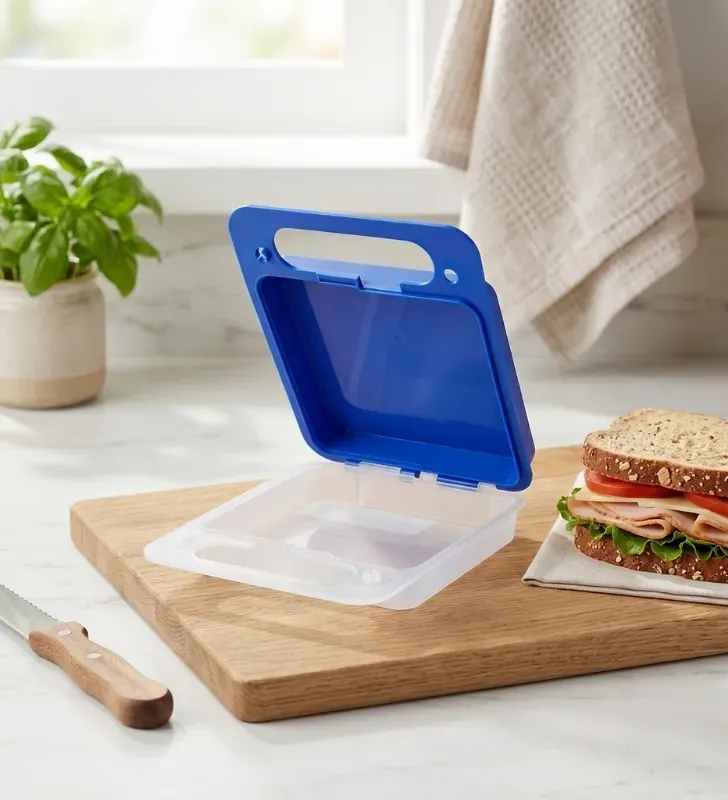 Porta Sándwich Plástico Azul 0.60L Cubasa – 0594A