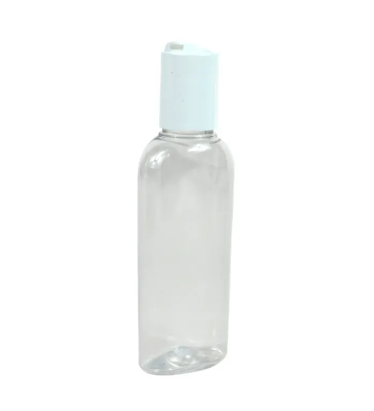 Botella Oval Plástica PET 125ml Tapa Disc Top Cajaplax